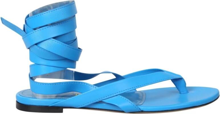 The Attico Blauwe Vetersandalen Blue Dames