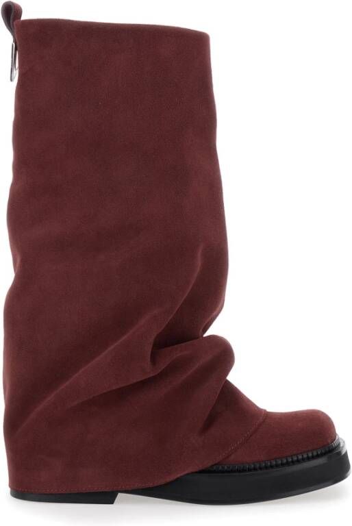 The Attico Bordeaux Combatlaarzen
