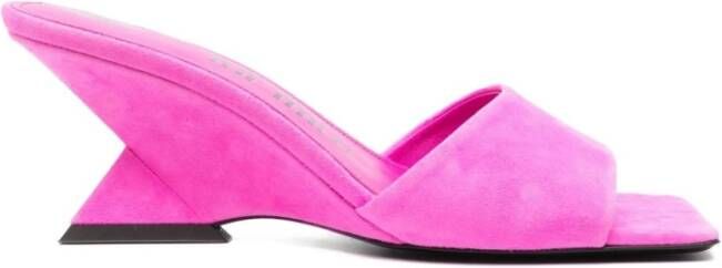 The Attico Cheope 60mm Beeldhouwkundige Hakken Mules Pink Dames