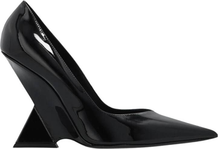 The Attico Zwarte lakpumps met puntige neus en wig Zwart Dames