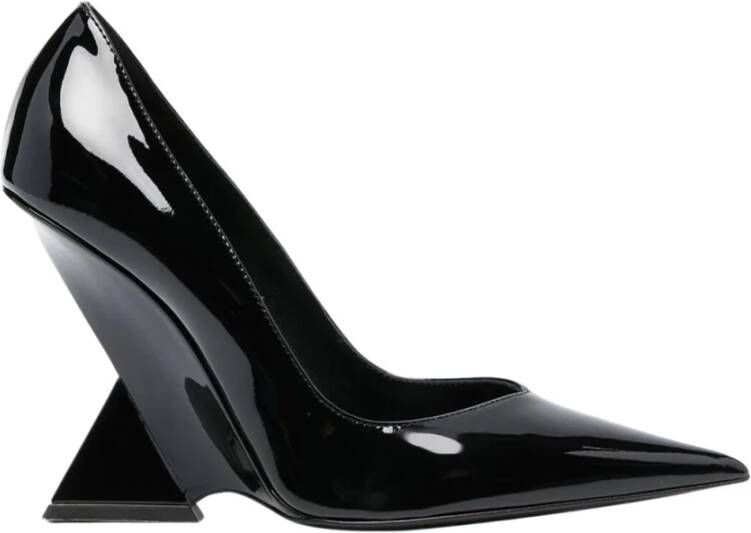 The Attico Zwarte lakpumps met puntige neus en wig Zwart Dames