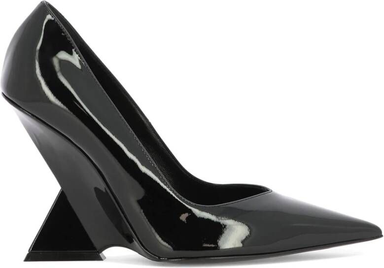 The Attico Zwarte lakpumps met puntige neus en wig Zwart Dames