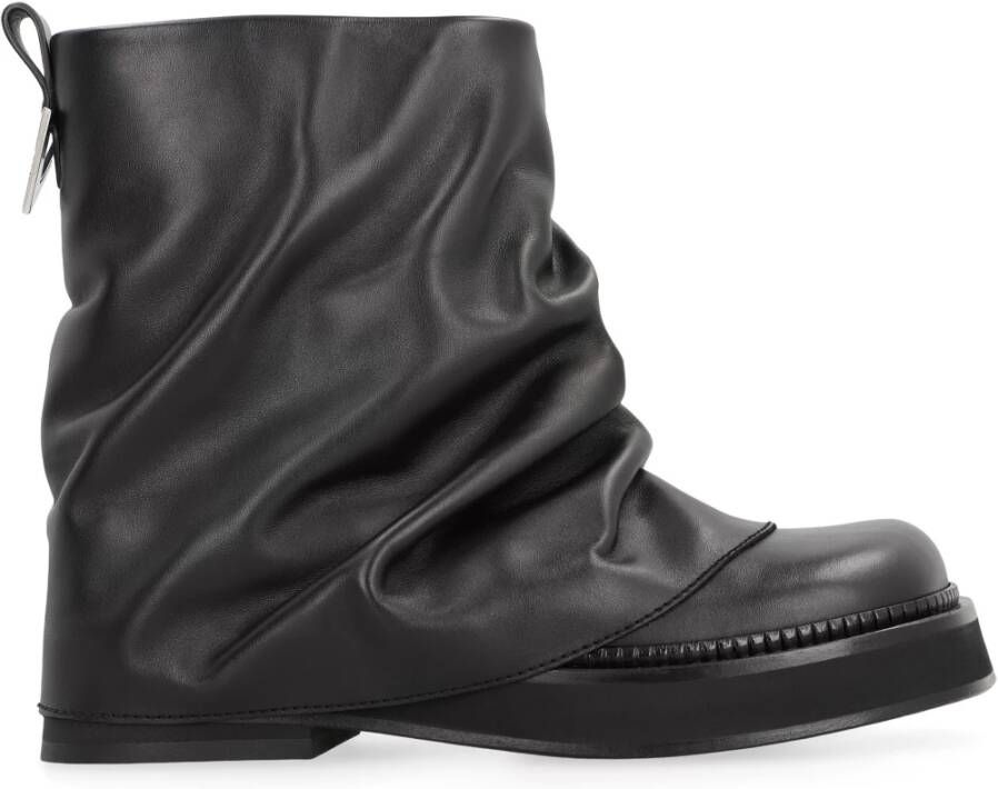 The Attico Combat leren laarzen met achterlogo