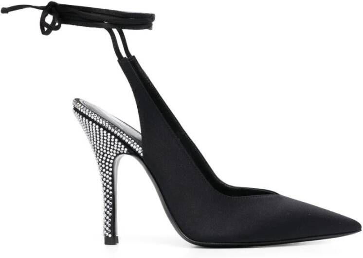 The Attico Verhoog je stijl met Venus 110mm Tie-Ankle Pumps Black Dames