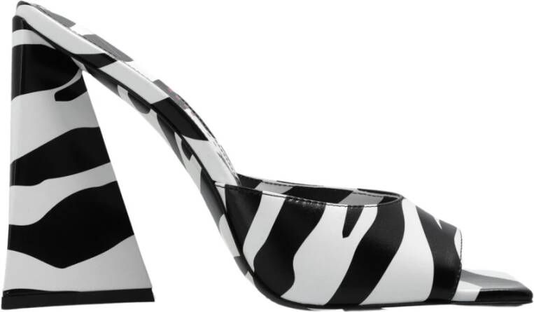 The Attico Devon Zebraprint Sandalen Brown Dames