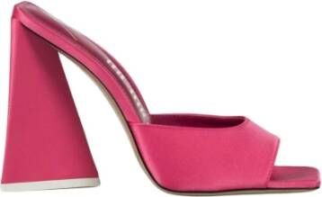 The Attico Roze Stof Hoge Hak Sandaal