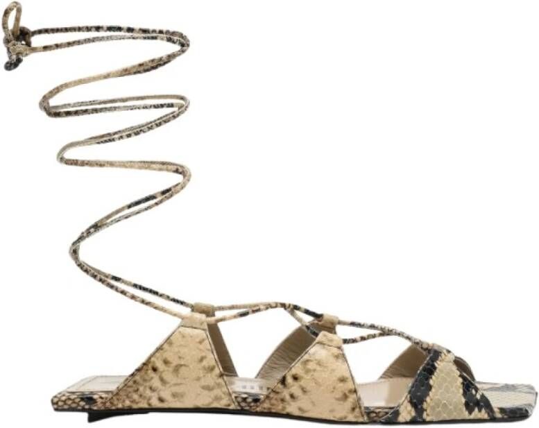 The Attico Flat Sandals Beige Dames