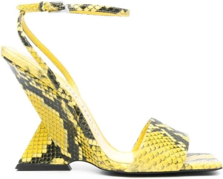 The Attico Fluo Yellow Sandal 105mm