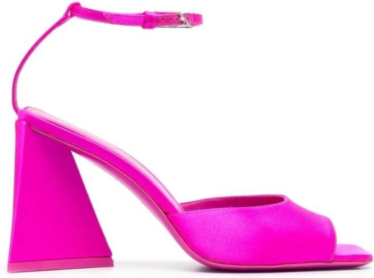 The Attico Hot Pink Piper Sandalen met Piramidehak Pink Dames