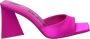 The Attico Fuchsia Satijnen Sandalen met Pyramidehak - Thumbnail 1