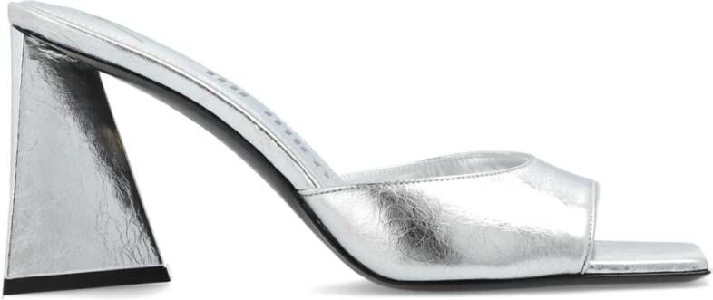 The Attico Gehakte pantoffels Mini Devon Gray Dames