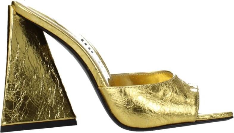 The Attico Gouden Leren Plateau Sandalen