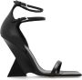 The Attico Zwarte Leren Sandalen met Verstelbare Enkelband Black Dames - Thumbnail 1