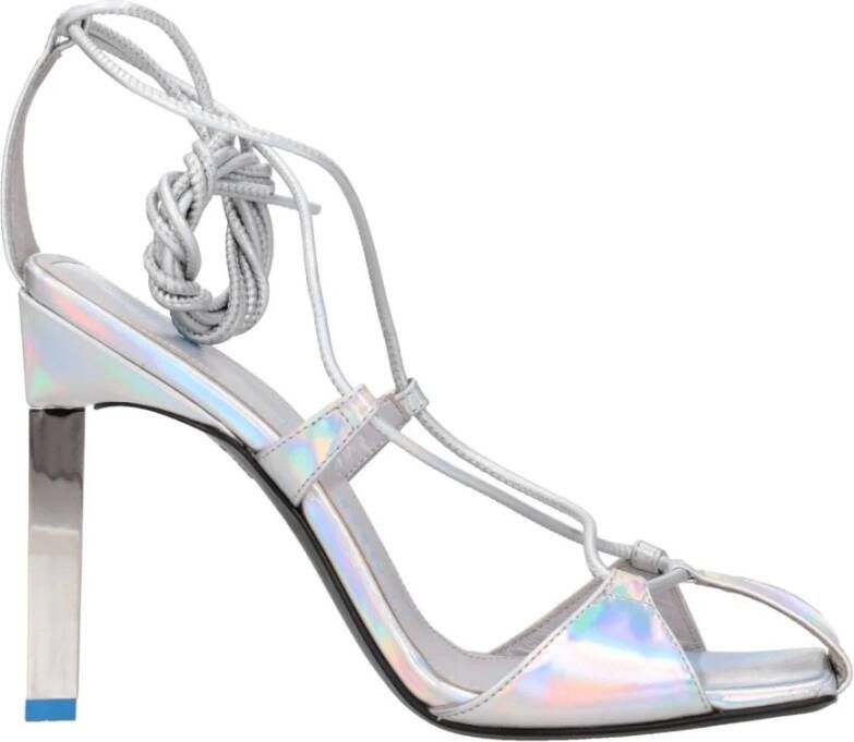 The Attico Adele Veterschoen met 105mm Hak Gray Dames