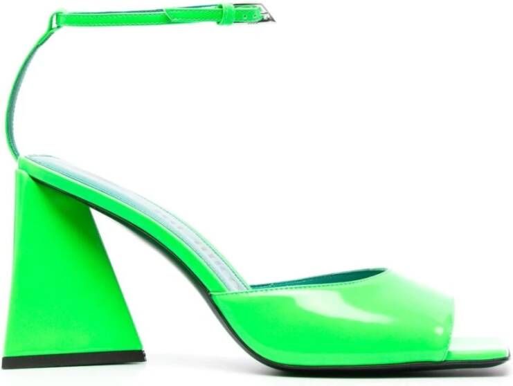 The Attico Groene lakleren sandalen Green Dames