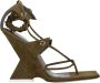 The Attico Groene Leren Flip-Flop Sandaal - Thumbnail 1