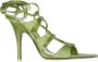 The Attico Groene Satijnen Vetersandalen - Thumbnail 1
