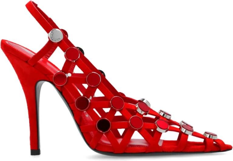 The Attico Hoge hakken Grid Red Dames