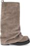 The Attico Beige Suède Leren Dameslaarzen met Logo Beige Dames - Thumbnail 5