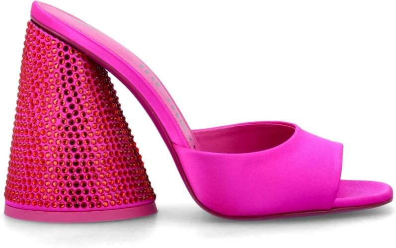 The Attico Luz Satin Mule Upgrade je schoenencollectie Pink Dames