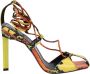 The Attico Oranje Leren Sandaal Vintage Stijl - Thumbnail 1