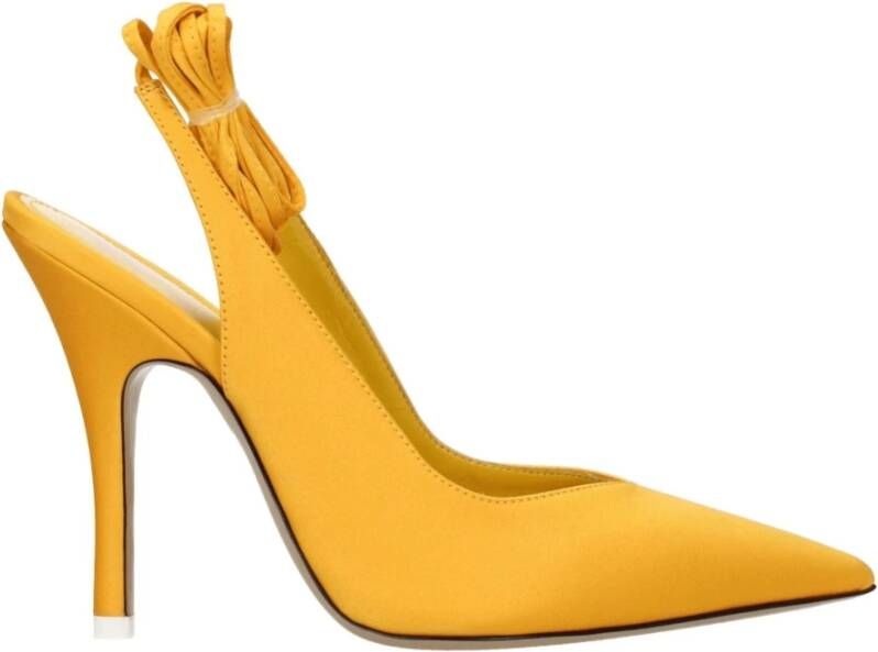 The Attico Oranje Satijnen Hoge Hak Pumps