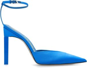 The Attico Perine satijnen pumps Blauw Dames