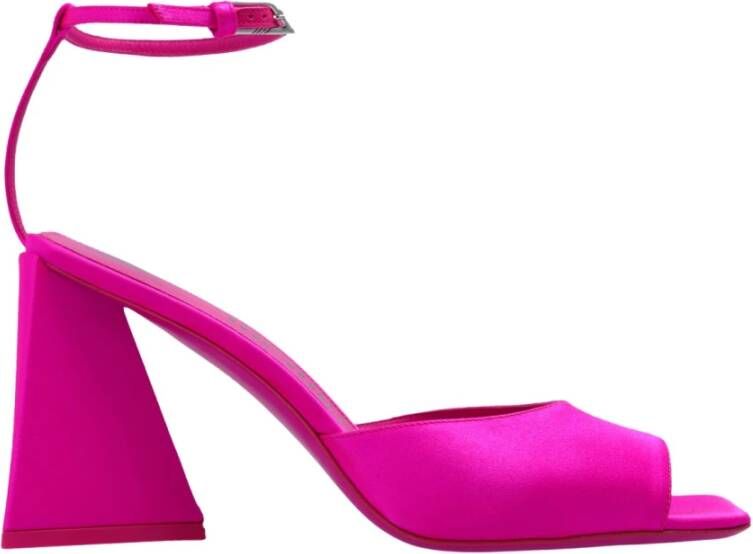 The Attico Hot Pink Piper Sandalen met Piramidehak Pink Dames