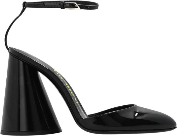 The Attico Hoge hakken slingback luz 105mm black in zwart