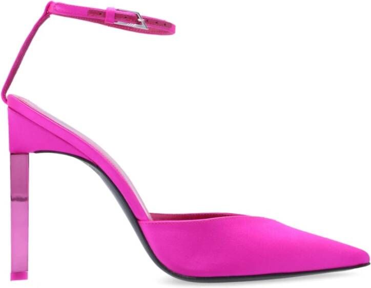 The Attico Fuchsia Perine Satijnen Pumps met Hoge Stiletto Hak Roze Dames