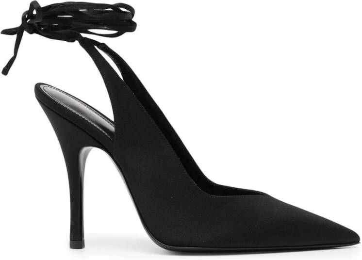 The Attico Verhoog je stijl met zwarte Attico platte schoenen Black Dames