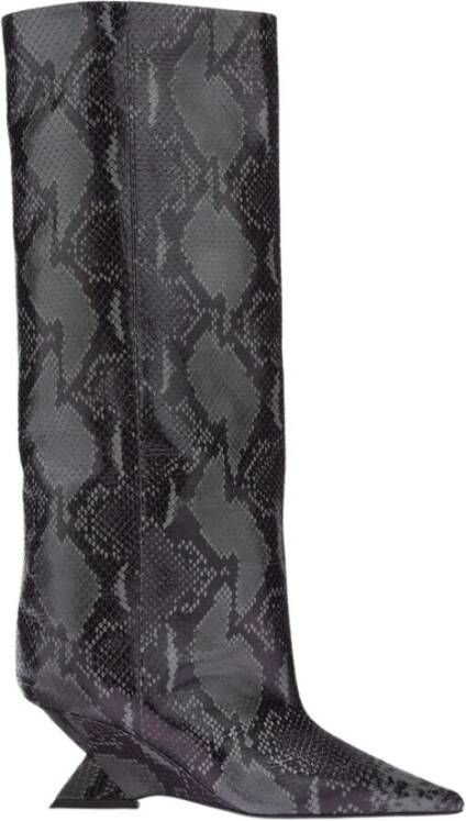The Attico Python Geprint Leren Tube Laars