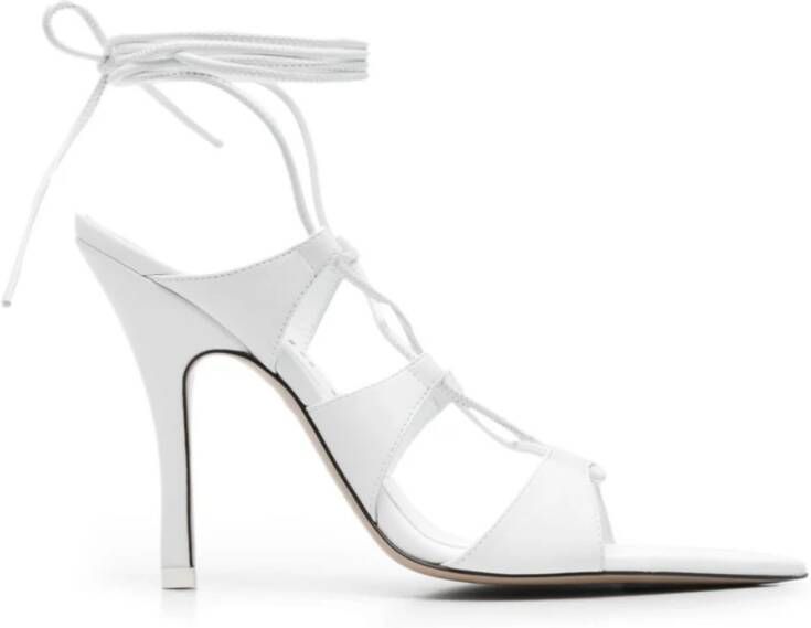 The Attico Renee Hoge Hak Sandalen White Dames