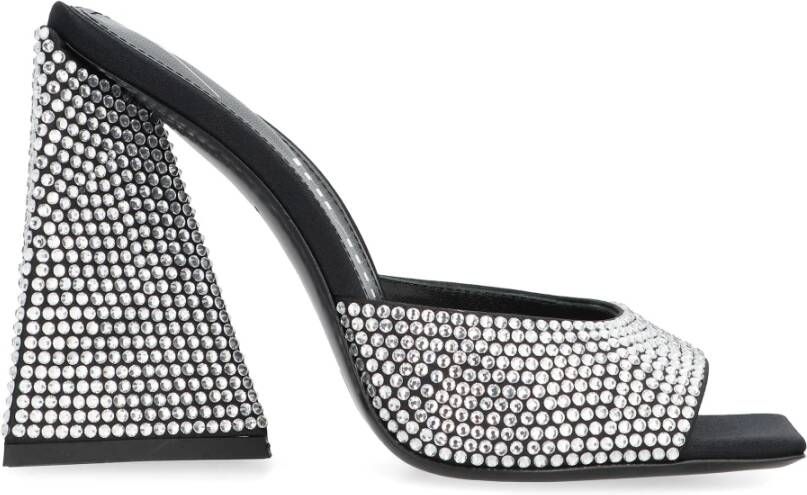 The Attico Rhinestone Square Toe Polyester Muiltjes