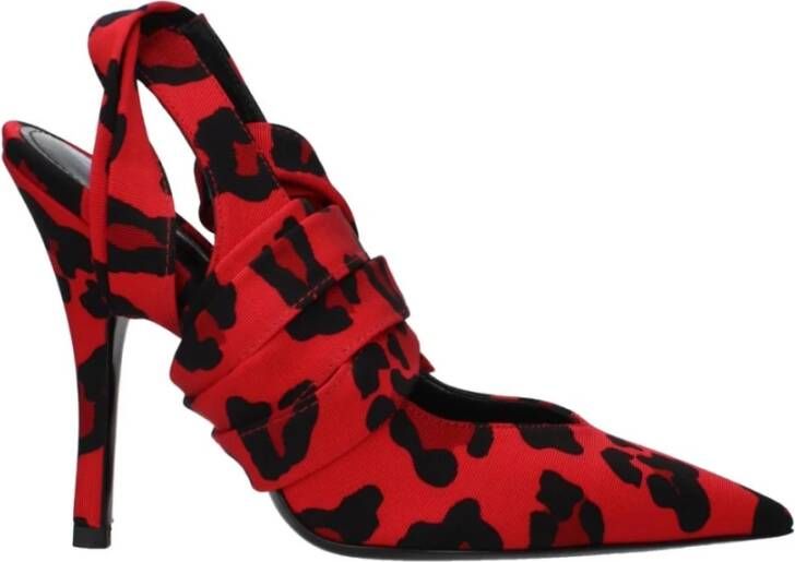 The Attico Rode Veterschoenen met Hoge Hak
