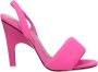 The Attico Roze Leren Open Teen Sandalen - Thumbnail 1