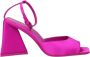 The Attico Roze Satijnen Middelhak Sandaal - Thumbnail 1