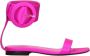 The Attico Roze Satijnen Sandalen met Open Neus - Thumbnail 1