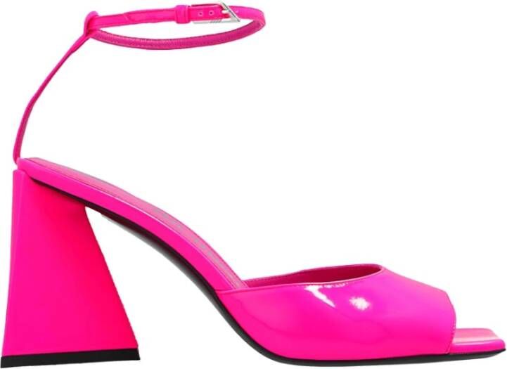 The Attico Hot Pink Piper Sandalen met Piramidehak Pink Dames