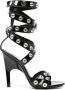 The Attico Cosmo Dubbele Enkelband Sandalen Black Dames - Thumbnail 1