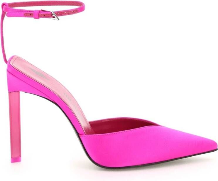 The Attico Fuchsia Perine Satijnen Pumps met Hoge Stiletto Hak Roze Dames