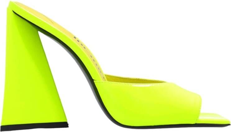 The Attico Gele platte schoenen met piramidehak Yellow Dames