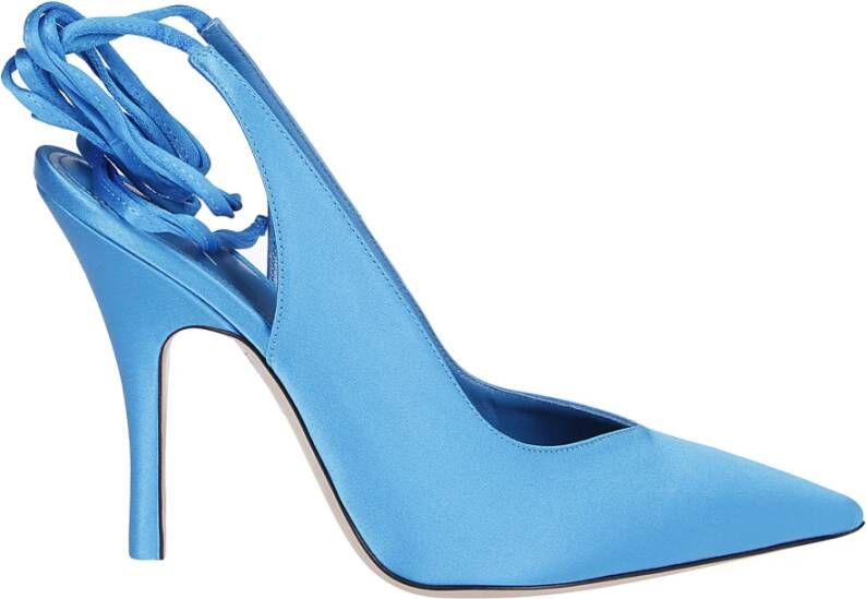 The Attico 014 Turquoise Venus Slingback Pumps Blue Dames