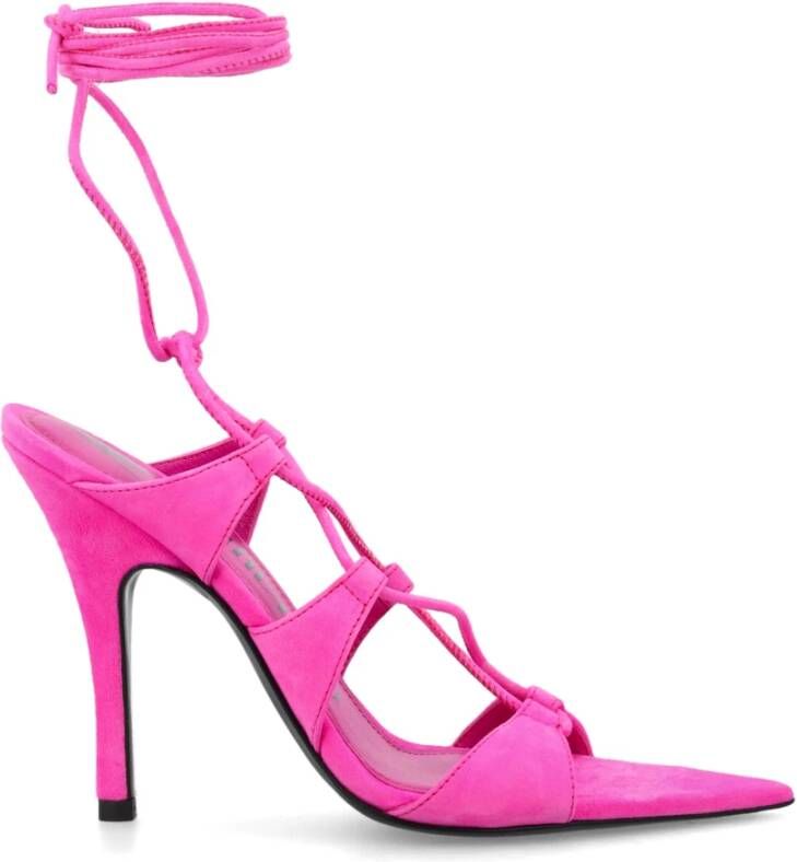 The Attico Roze Stiletto Hakken Sandalen