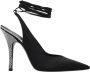 The Attico Venus Slingback Pumps met Strass Hiel Black Dames - Thumbnail 1