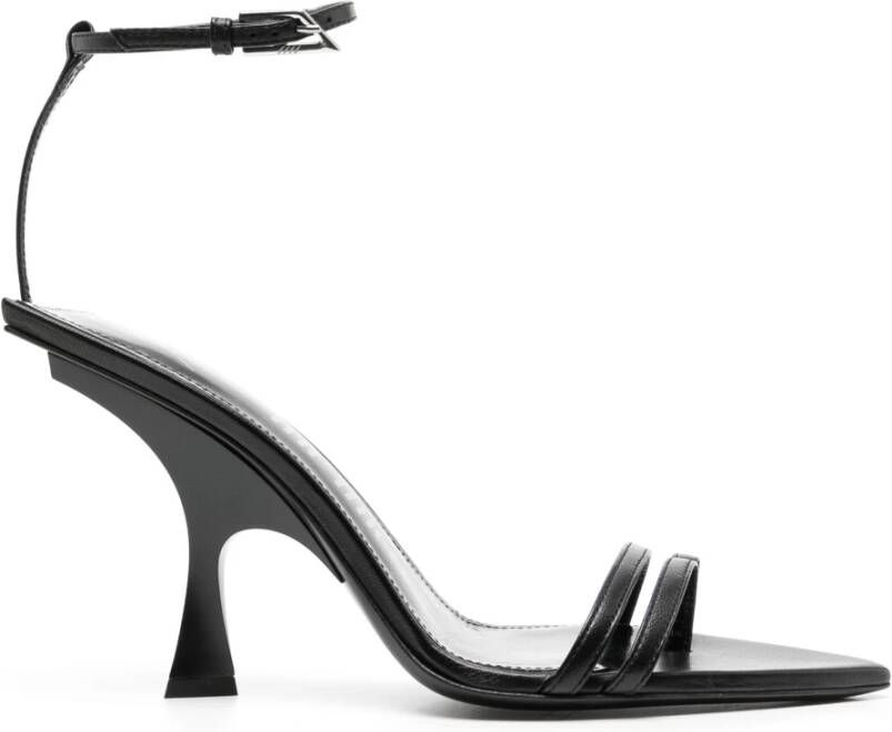 The Attico Zwarte Sandalen Ester Mismatch Stijl