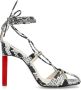 The Attico Adele Slangenprint Hoge Hak Sandalen Gray Dames - Thumbnail 9