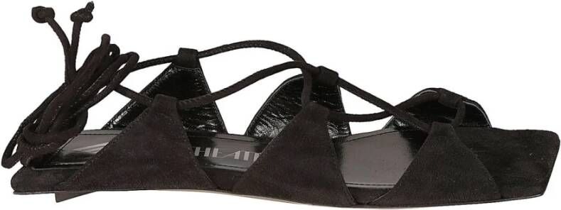 The Attico Sandalen "Cross Sandals" – Black in zwart