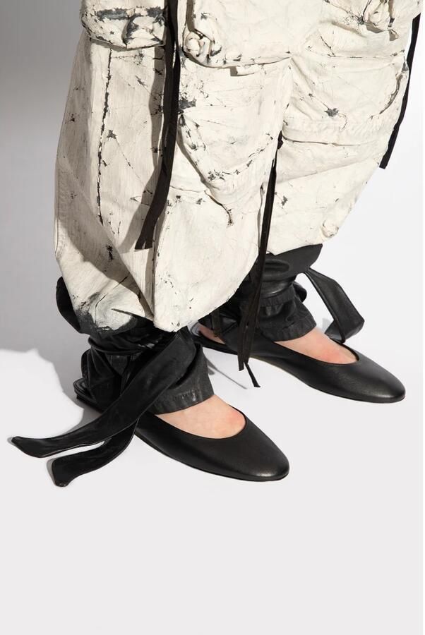 The Attico Cloe leren ballerina`s