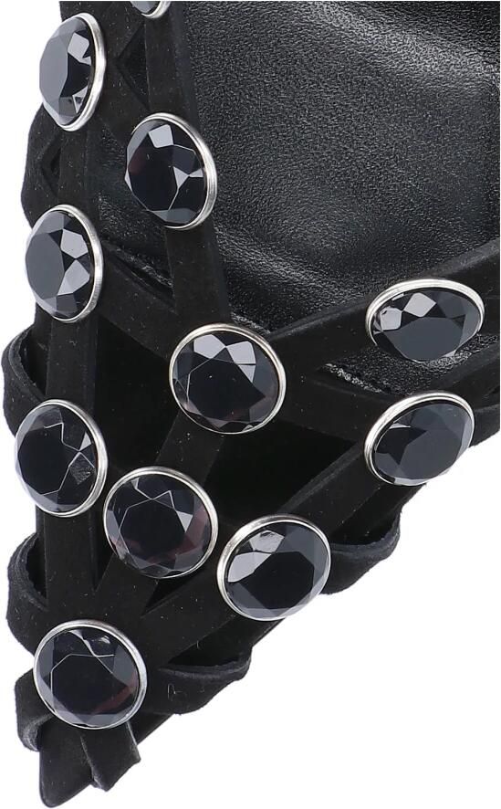 The Attico Zwarte Hoge Hak Décolleté met Kristal Detail Black Dames - Foto 5